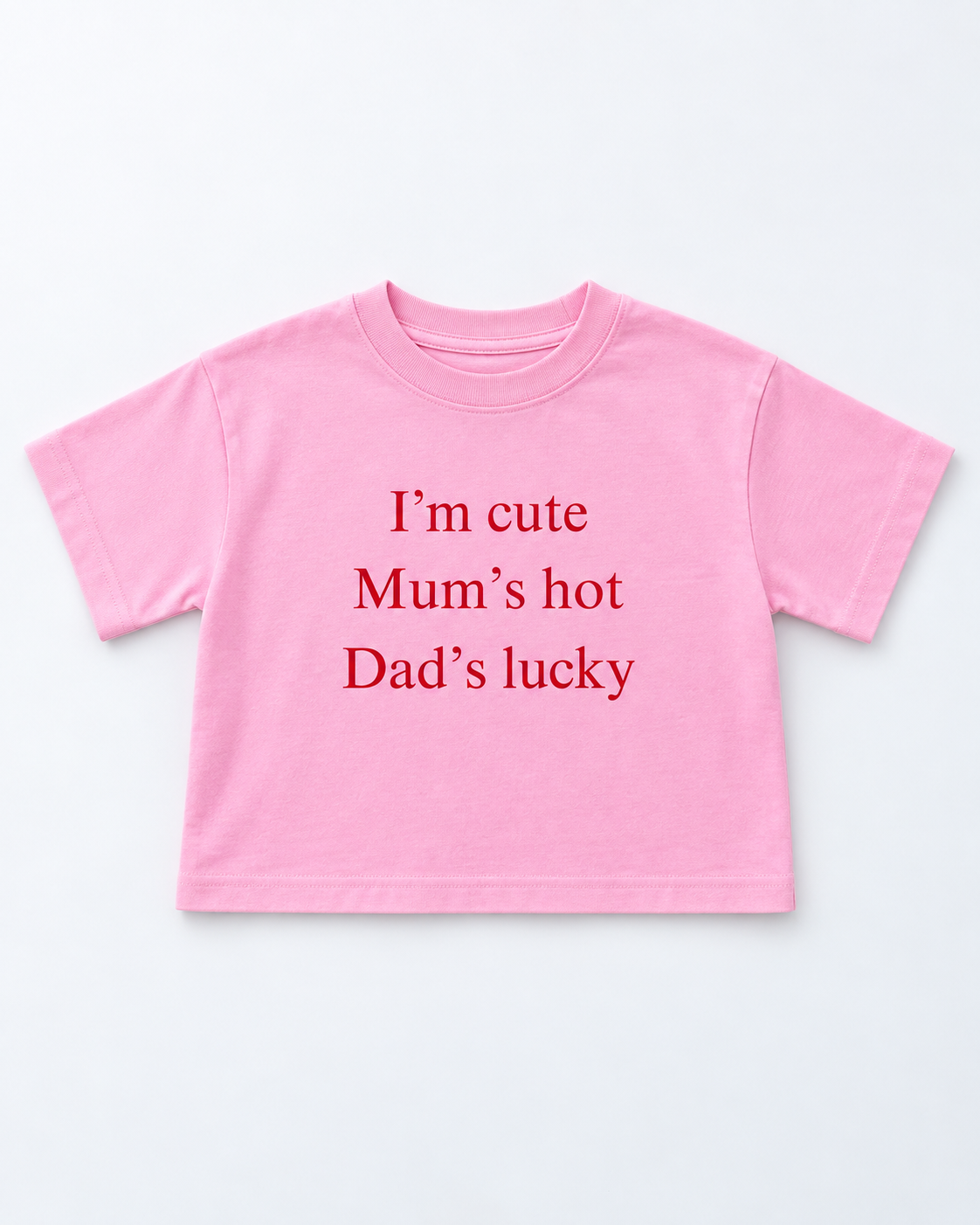 I'M CUTE TEE- PINK POP