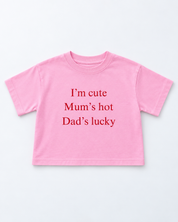 I'M CUTE TEE- PINK POP