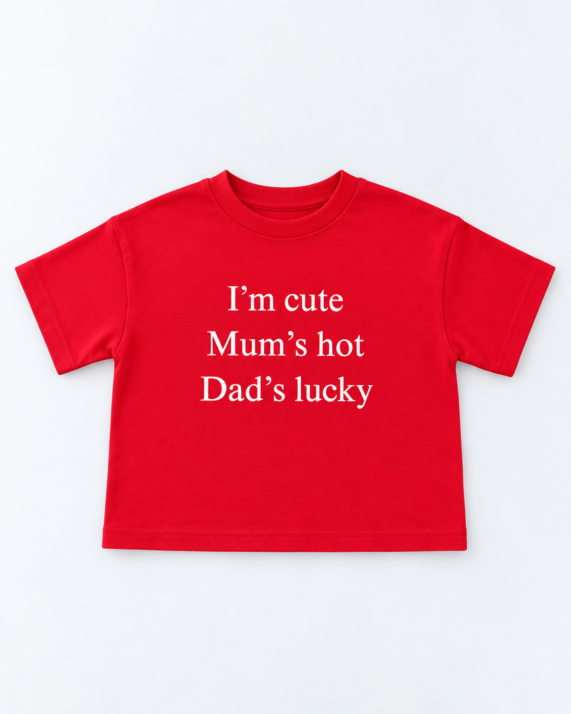 I'M CUTE TEE - RACER RED